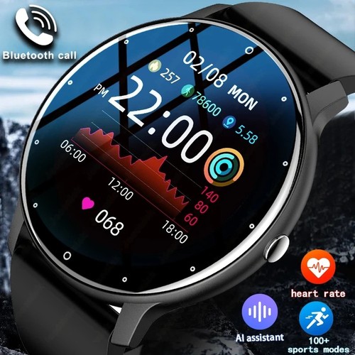 Bluetooth Call Smart Watch Full Touch Fitness Tracker Waterproof Android iOS — Unbranded
