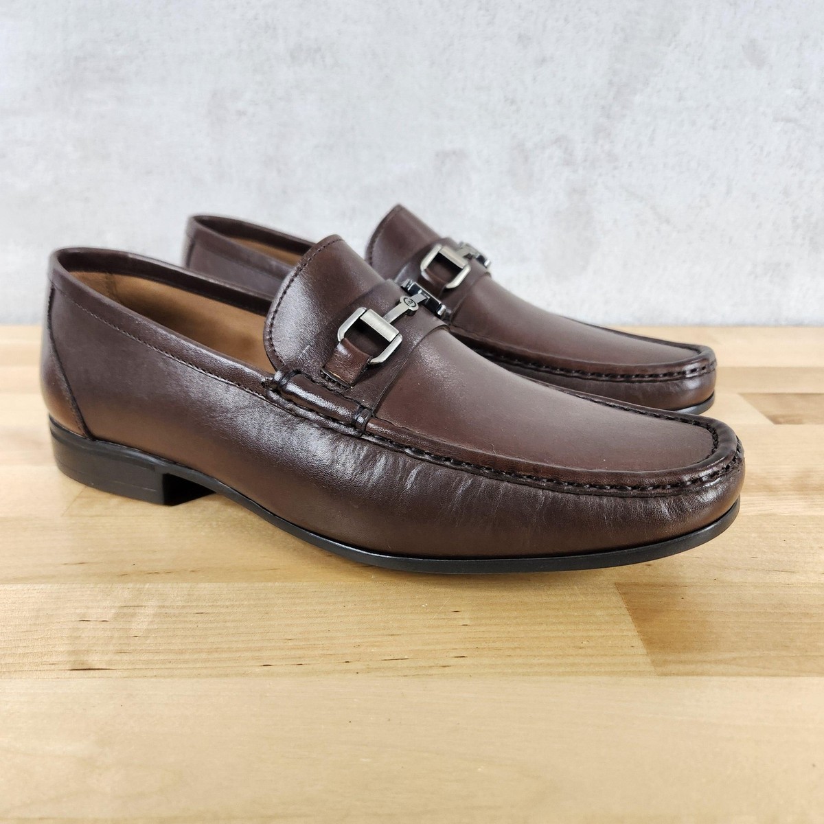 Peter Millar Brown Crown Leather Bit Loafers Peter Millar Crown Leather Bit Loafer Casual Shoes main image 4
