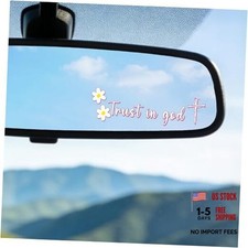 3 Pcs Rearview Mirror Sticker for Trust in God - Religious Car Trust in God-2