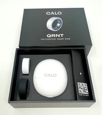 QALO QRNT Smart Ring Health Tracker Men & Women Sz 6-7-8-9 in SILVER - OPEN BOX