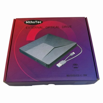 MthsTec XD007 External Blu-Ray DVD Optical Drive USB 3.0 Type-C Untested