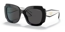 PRADA PR 16YS 09Q5S0 52mm Black White Dark Grey Women's Sunglasses
