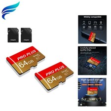 Rapid 64GB Micro SD Card 2-Pack with Adapter, Ideal for Phone, Camera  More