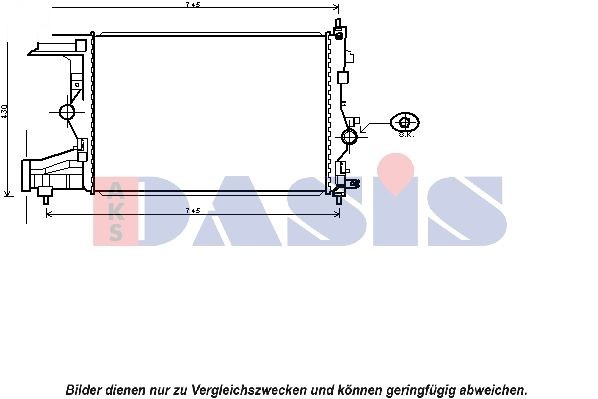 AKS Dasis KüHler, MotorküHlung 150088N FüR Chevrolet Opel-image