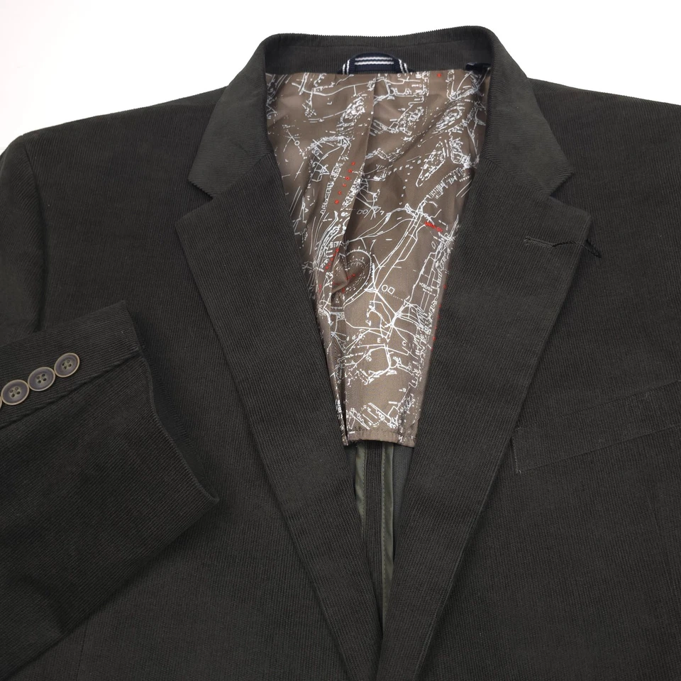 $295 Nautica Brielle Verde Oliva Pana Abrigo Deportivo Blazer Chaqueta Para Hombres Talla 48L Foto 2 de 4