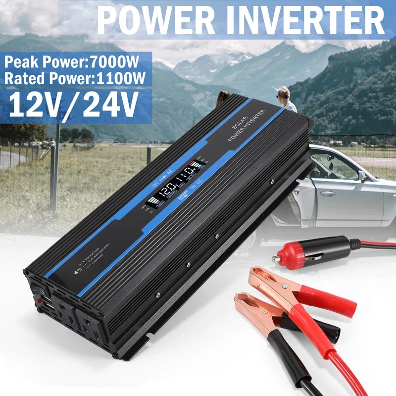 7000W 5000W 3000W Sine Power Inverter DC 12V 24V to 110V Converter Digital LCD - Image 2 of 4