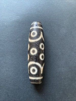 DZI BEAD, Tibet,  Buddha Tian Zhu China Asia Amulett  15Augen Alt (297)