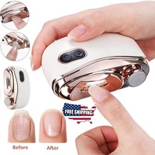 2-Speed LED Electric Nail Clipper Polisher Automatic Fingernail Toenail Trimmer