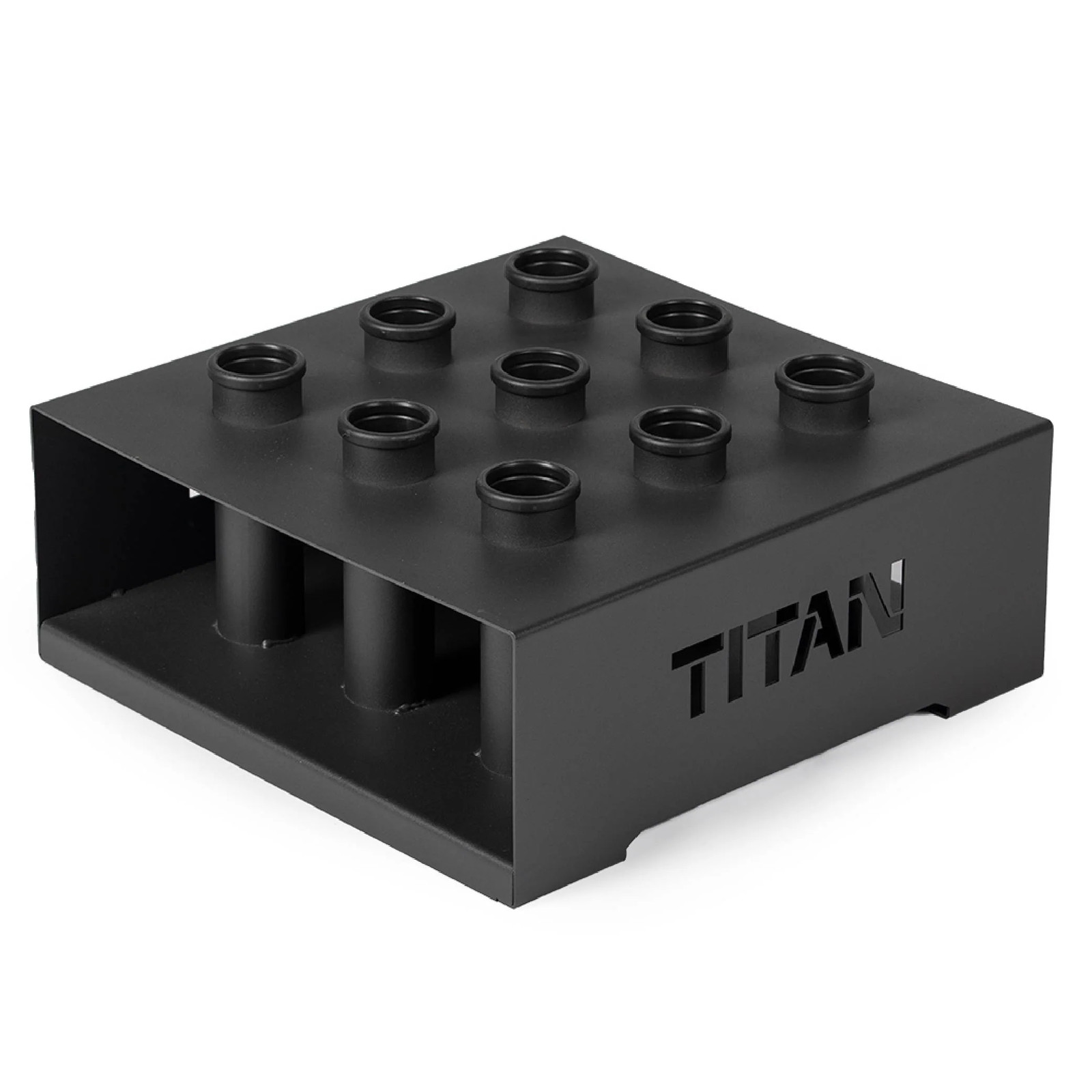 "Titan Fitness 9 soporte para barras, barra vertical tamaño olímpico, 19"" x 19"