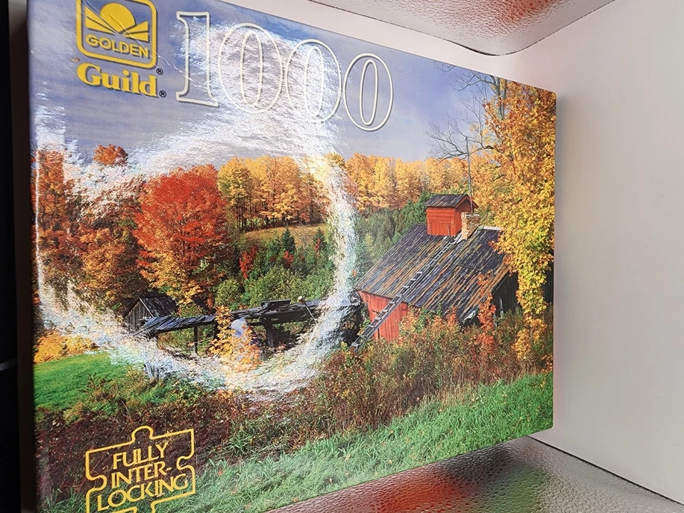 Новый Golden Guild 1000 шт. пазл ферма красный сарай винтажный сделано в США - Изображение 2 из 3