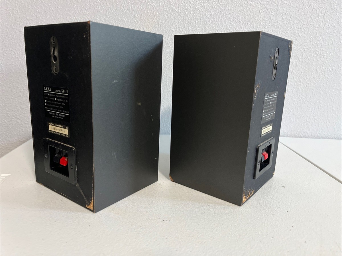 AKAI SW-7II 2 Way Speaker System Bookshelf 80W Vintage Japan | eBay