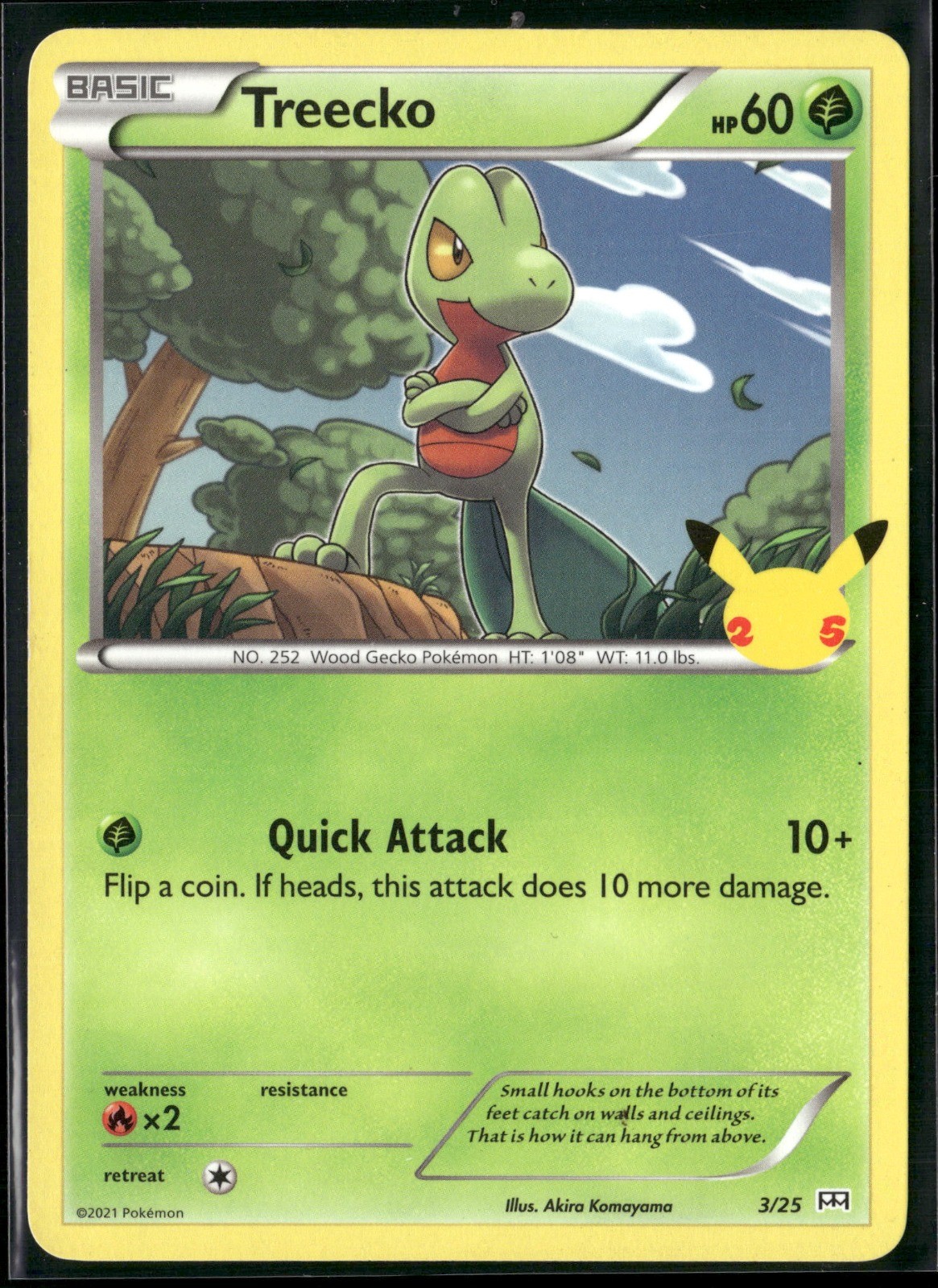 Treecko - 3/25 Promo McDonald's 25th Anniversary Promos 003/025 LP