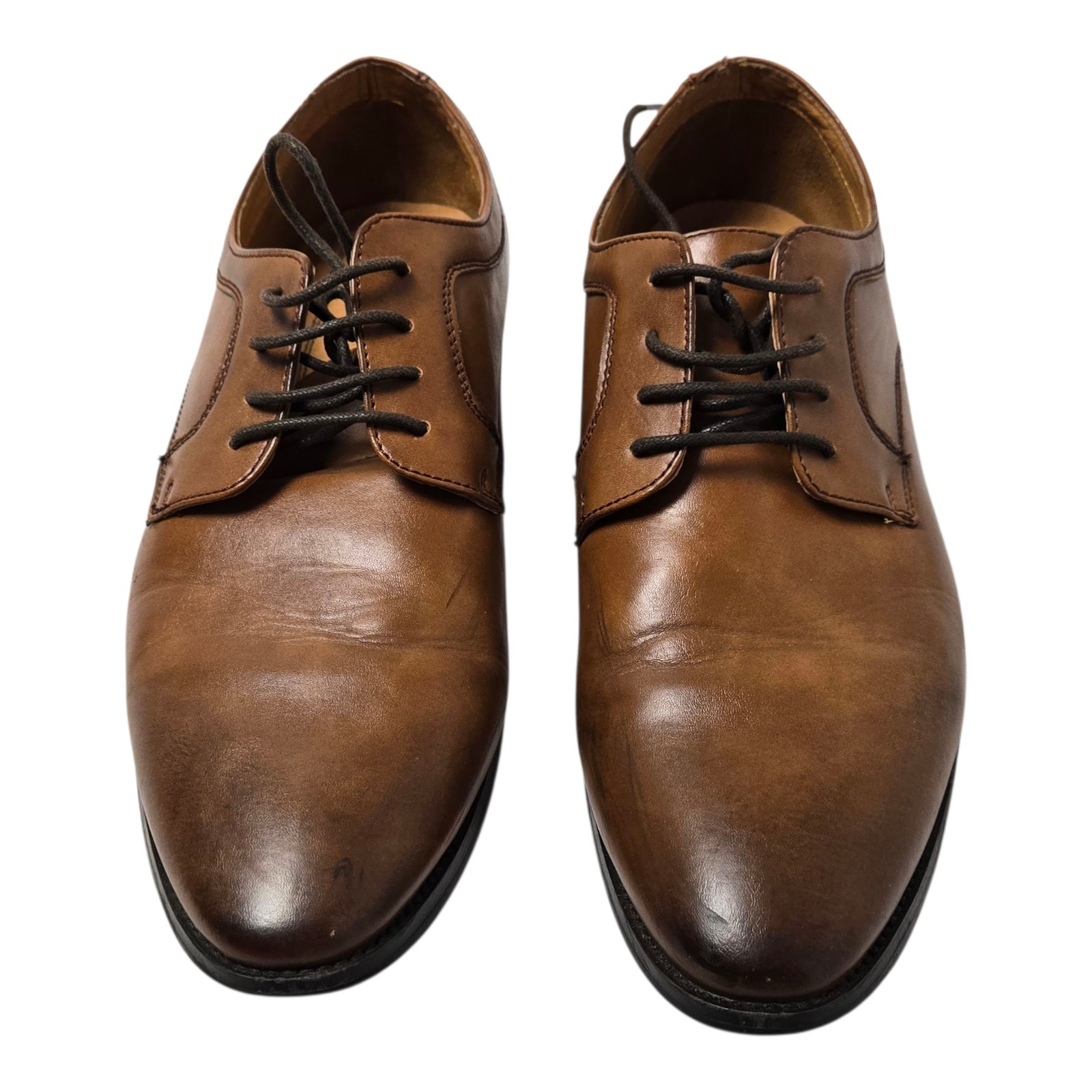SAOLA Oxford uomo Bonifini suola ammortizzata in pelle taglia 10 cognac
