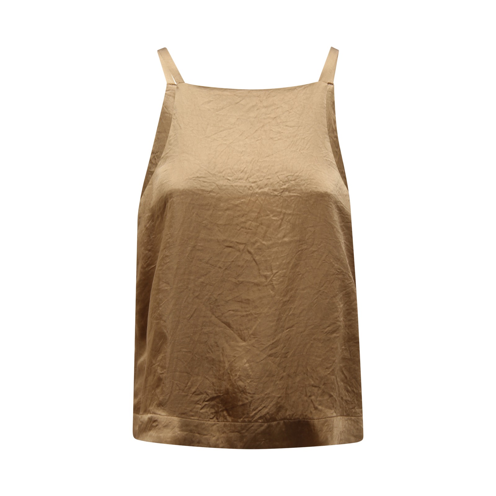 O1385 CANOTTA DONNA MARELLA MONOCHROME SFINGE WOMAN WRINKLED TOP