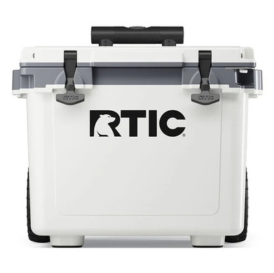 22QT Ultra-Tough Wheeled Cooler Hard Ice Chest 28 Can 6 Bottle White