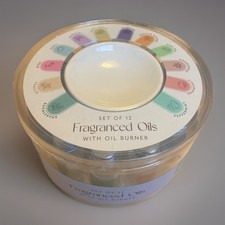 Image of Set Of 12 Fragranced Oils & Oil Burner Lovely Gift Set NEW