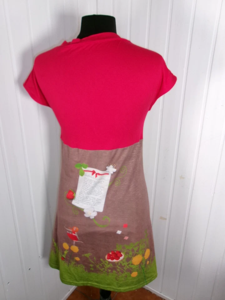 Robe Col V ANATOPIK ODILON 40/42 Pique nique été cerises tarte aux fraises - Photo 3/4