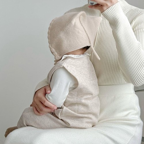 Winter Baby Knitting Hat Newborn Ear Protection Cap Cat Ear Knit Hat Kids - Picture 3 of 15