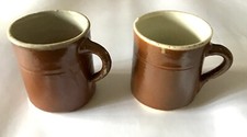 2 sehr alte Keramikbecher Tonbecher Tassen