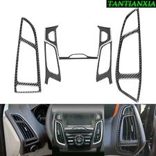 For Ford Focus 2011-2018 Real Carbon Fiber Interior Dashboard Air Vent Trim