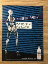 Svedka Vodka 2008 Print Ad Advertisement: Join The Party 2033 Robot Lady