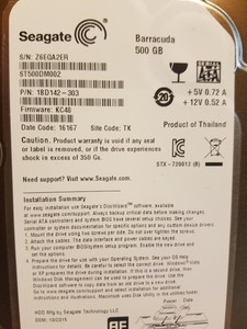seagate hard drive date code