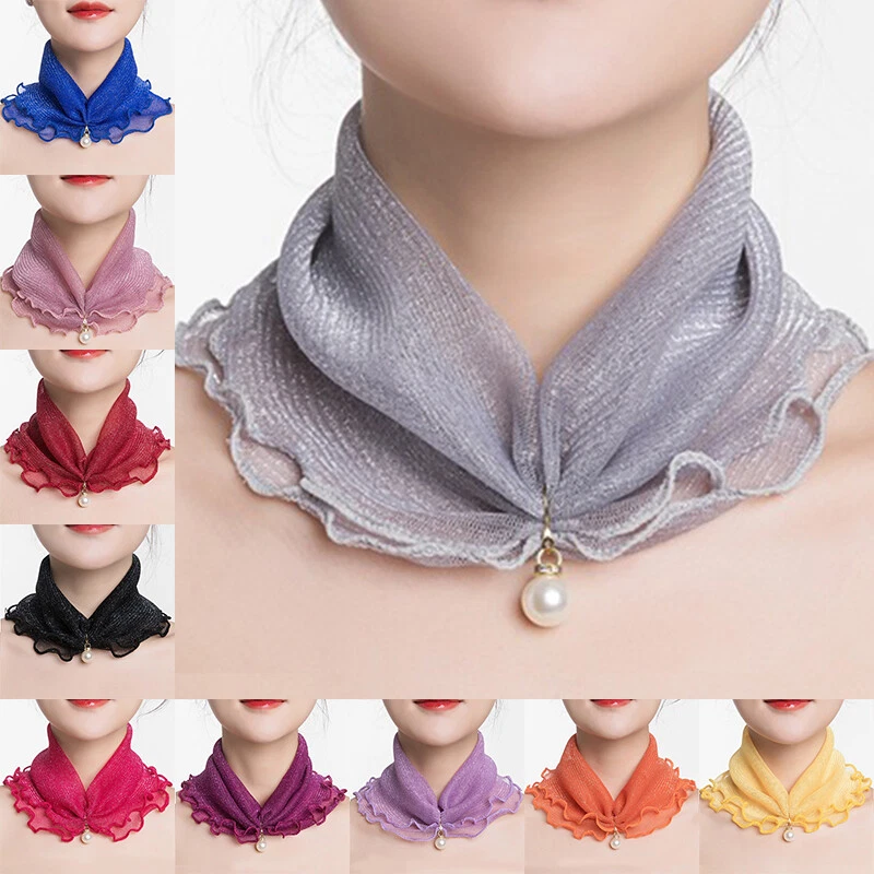 Silk choker deals scarf