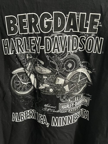 Harley Davidson Shirt Black Flame Skull All Over 2XL Minnesota Rare 24x28 - Picture 7 of 9