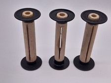 THREE CLEAN 120 EARLY WOOD FILM SPOOLS 2 ORIGINAL KODAK BROWNIE WOODEN SPOOLS