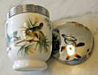 Vintage ROYAL WORCESTER Porcelain Egg Coddler Birds Wren & Finch Made In England — photo 5