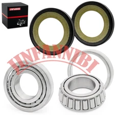 1" Fork Neck Post Stem Bearing Race Dust Seals Set For Harley #48300-60 48315-60