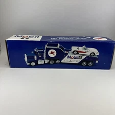 Mobil 1 Vintage Car Carrier Truck W Removable Die Cast Corvette Operating lights