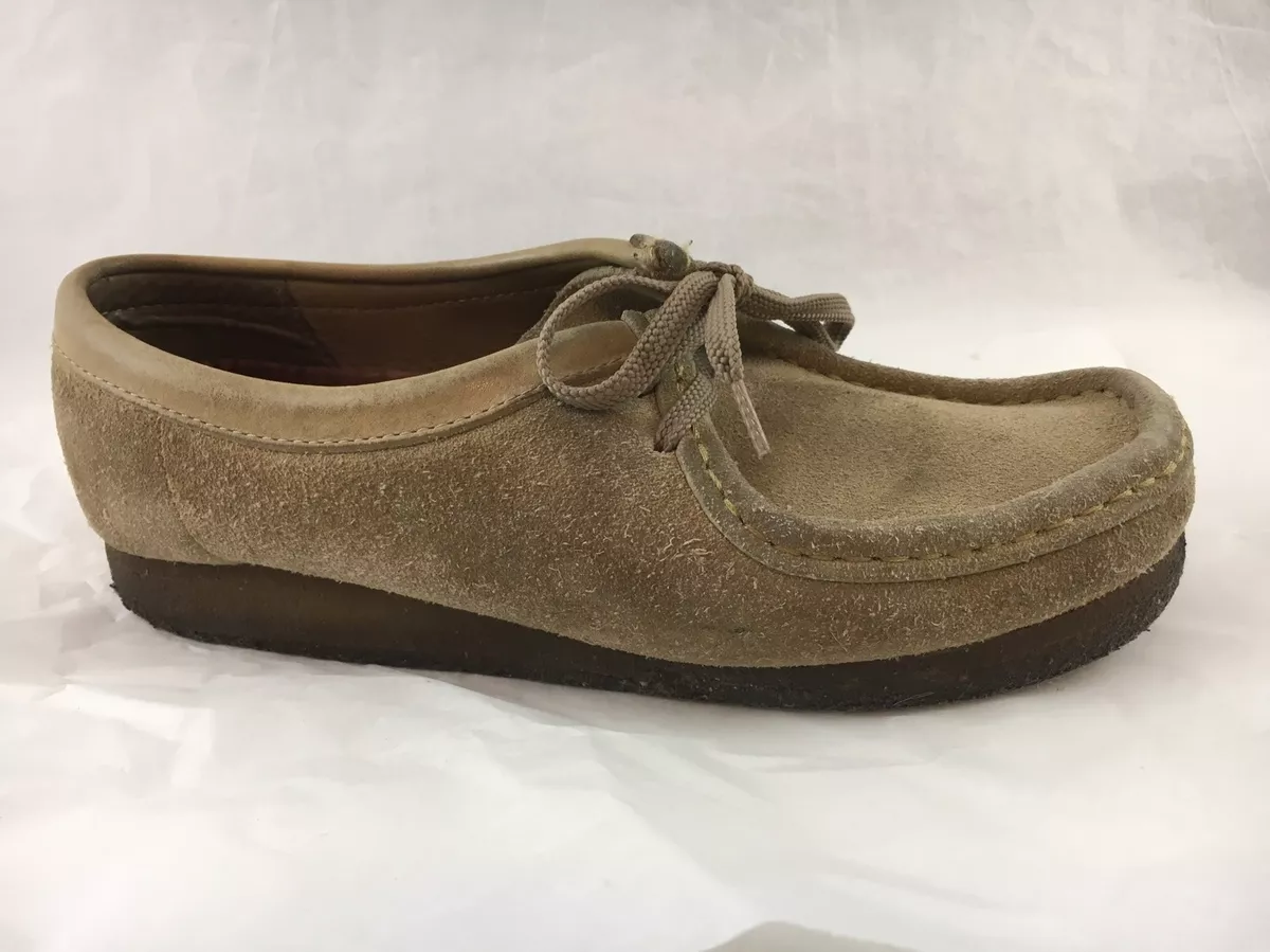 Clarks Originals Wallabee Sand Suede 35395 Womens Size 9M Low Cut Boot Loafers