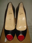 100% AUTH NEW WOMEN LOUBOUTIN VERY PRIVE 120 BLACK RED TOE HEELS/PUMPS US 11.5 — photo 3