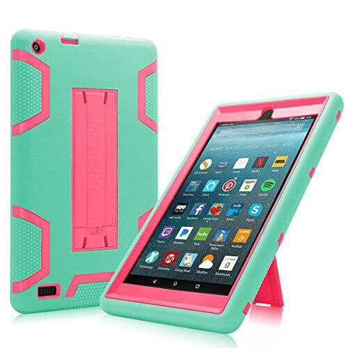 Hybrid Heavy Duty Protective Case for Amazon All-New Fire 7 7 9th Gen 2017 2019 - Picture 30 of 57