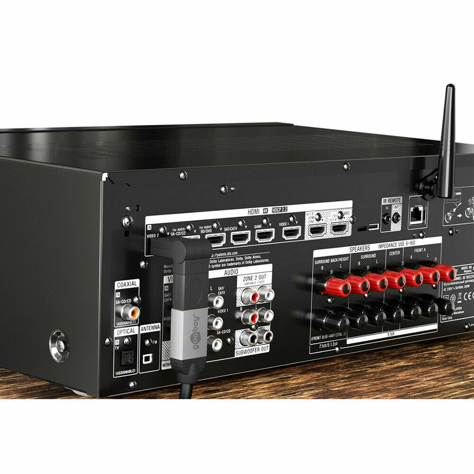 Goobay® HDMI Adapter A-Buchse > A-Stecker abwinkelbar um 180° und vergoldet - Bild 3 von 4