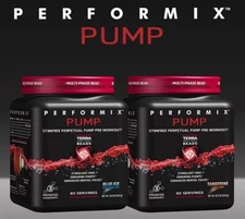 Performix Stim-Free PUMP Pre Workout Focus Endurance 40 Serves ALL FLAVORS