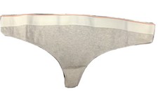 Calvin Klein Women's Plus Underwear 40111WA060 Cotton High Leg Thong, Gray, 3X
