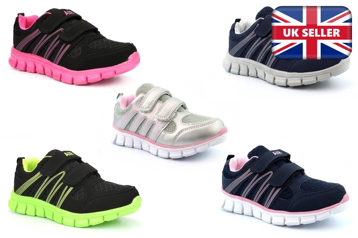 Girls Touch Fastening Trainers Boys Trainers PE Trainers School