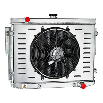 4 ROWS RADIATOR+SHROUD FAN For 1973&1974 DODGE CHARGER CORONET SATELLITE 7.2L US
