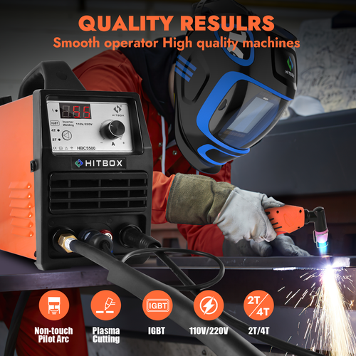 HITBOX HBC5500 Plasma Cutter 55A – 21mm Schneiden, IGBT Inverter, Tragbar - Bild 9 von 13