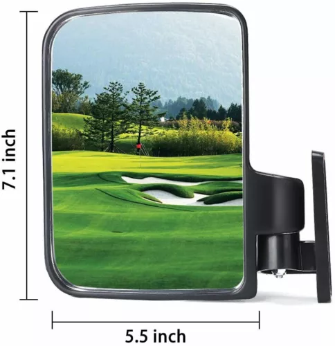 2pcs Golf Cart Side Mirrors, Rear View Mirror for Yamaha Club Car EZGO Cushman - Bild 6 von 8