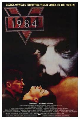 1984 Movie POSTER 27x40 John Hurt Richard Burton Suzanna Hamilton Cyril Cusack