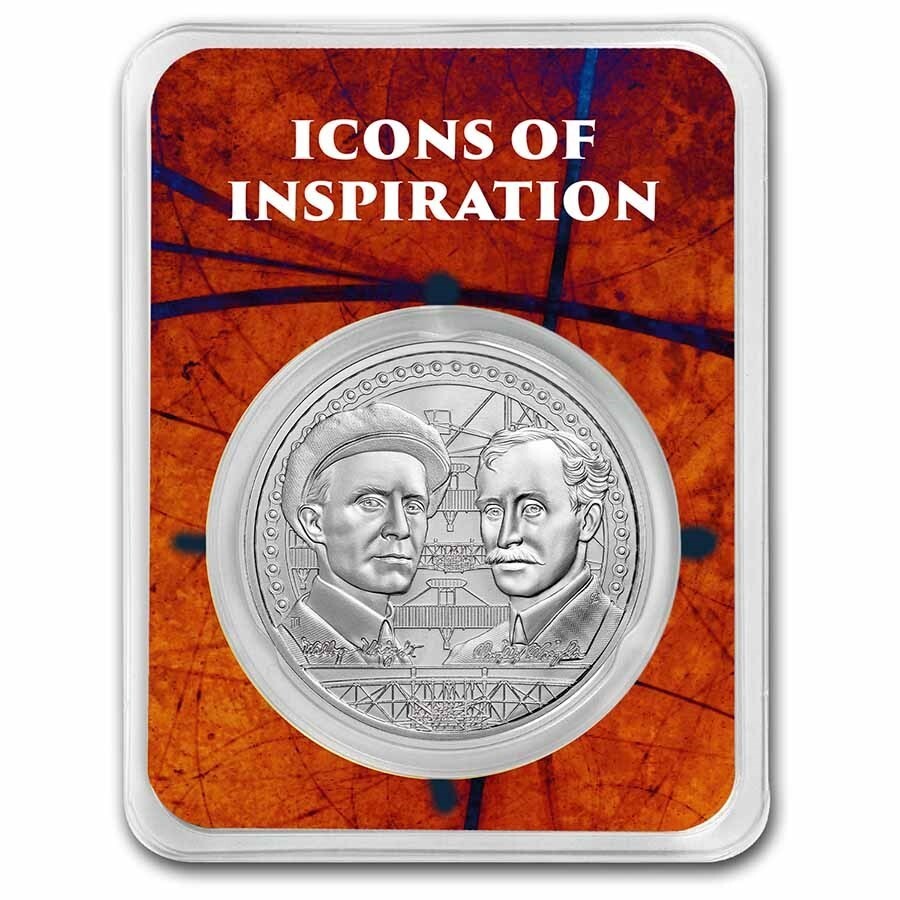The Wright Brothers 1 oz .999 Silver 2 dollar Coin ICON's