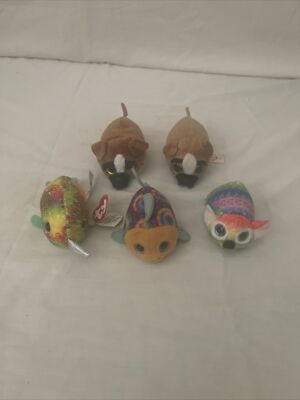 mini beanie babies lot of 5- Used but in good conditions. Multiple animals.