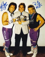 Ricky Morton Robert Gibson Rock & Roll Express Signed 8x10 Wrestle Terry Taylor