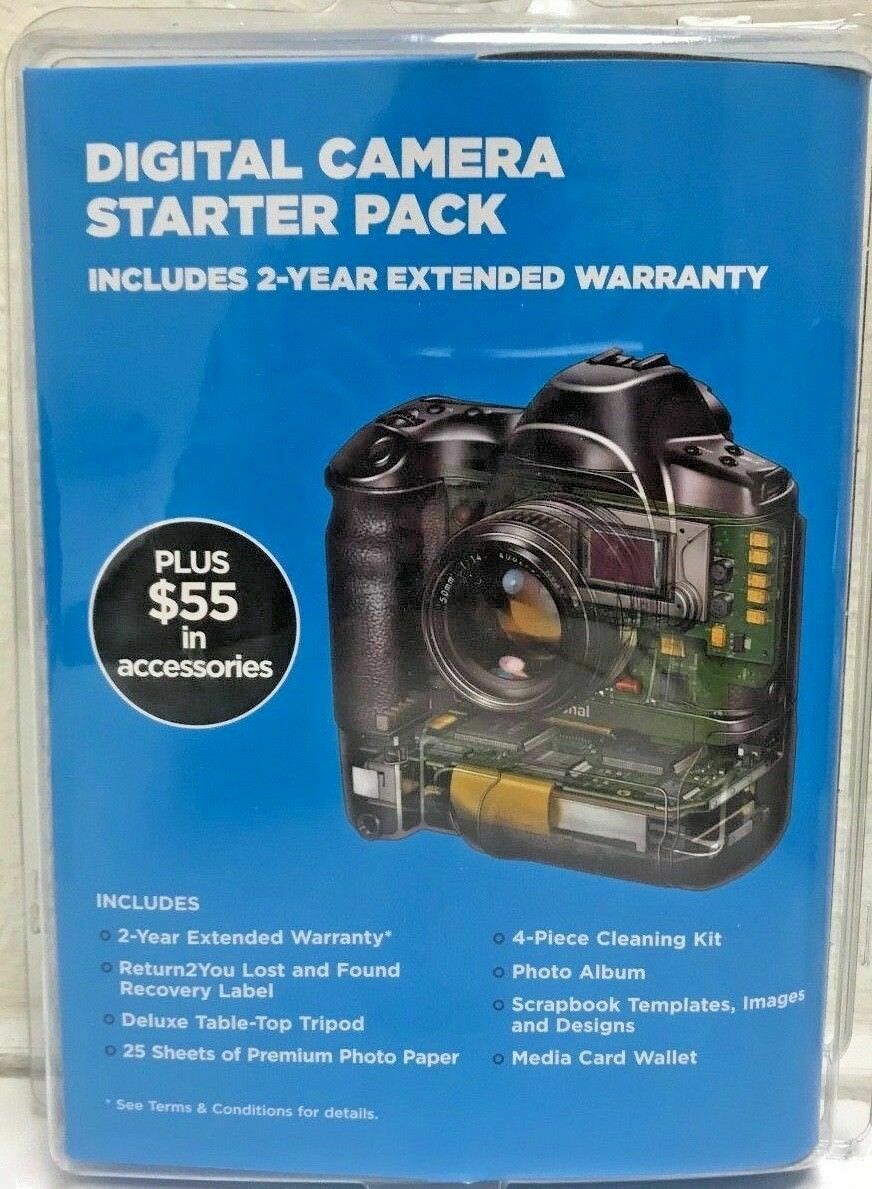 Digital Camera Starter Pack $55 In Accessories Cleaning Kit Tripod-image