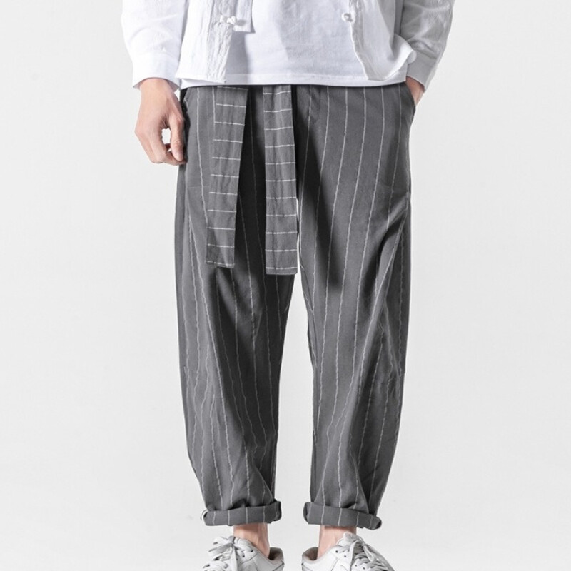 Japanische Yogahose Herren - Weite Hakama Hose Aus Eisseide