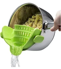 (Pack of 3) Kitchen Snap N Strain Pot Strainer and Pasta Strainer