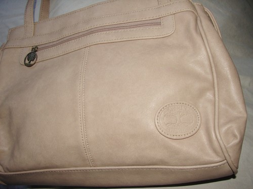 Bolso de hombro de cuero de madera de álamo color caqui tostado de colección cartera nuevo sin etiquetas - Imagen 5 de 10